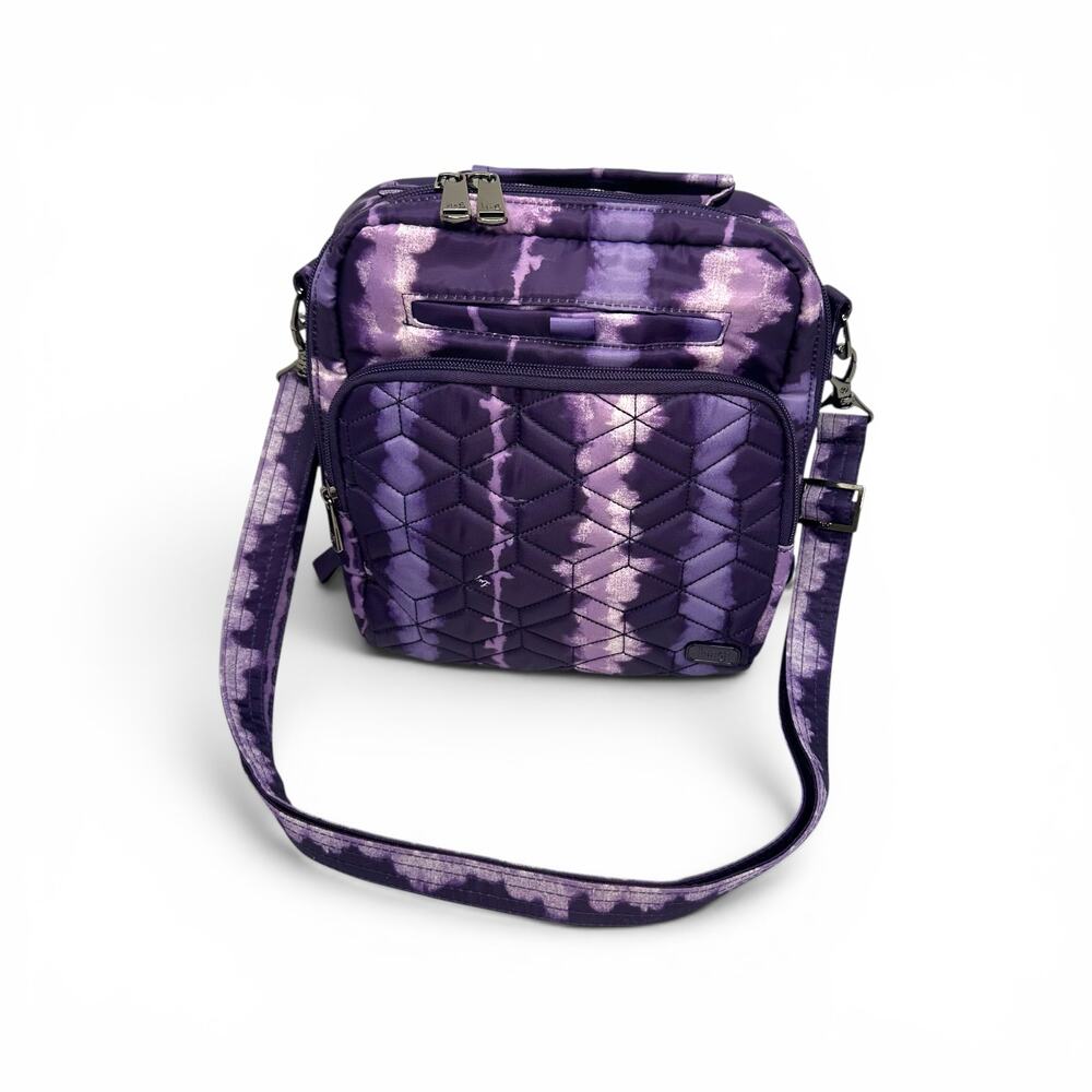 Lug Women's Ranger Crossbody Bag Shibori Quilted Purple Printed Travel Bag